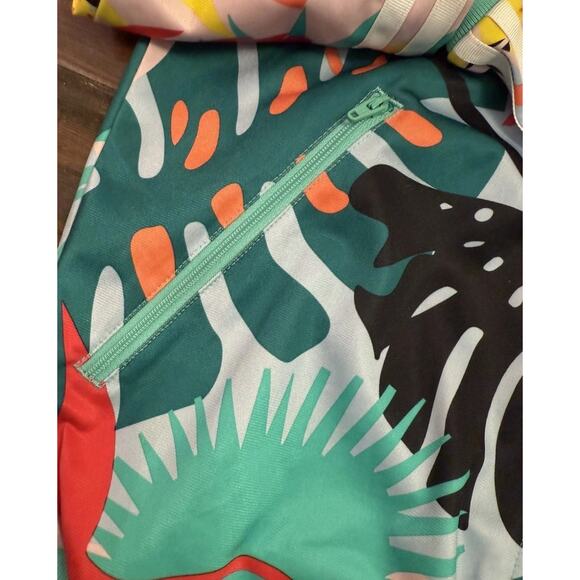 Adidas Originals Tropical Leaf Print Track Jacket Women’s L FH7991 Zip Pockets - Picture 3 of 7